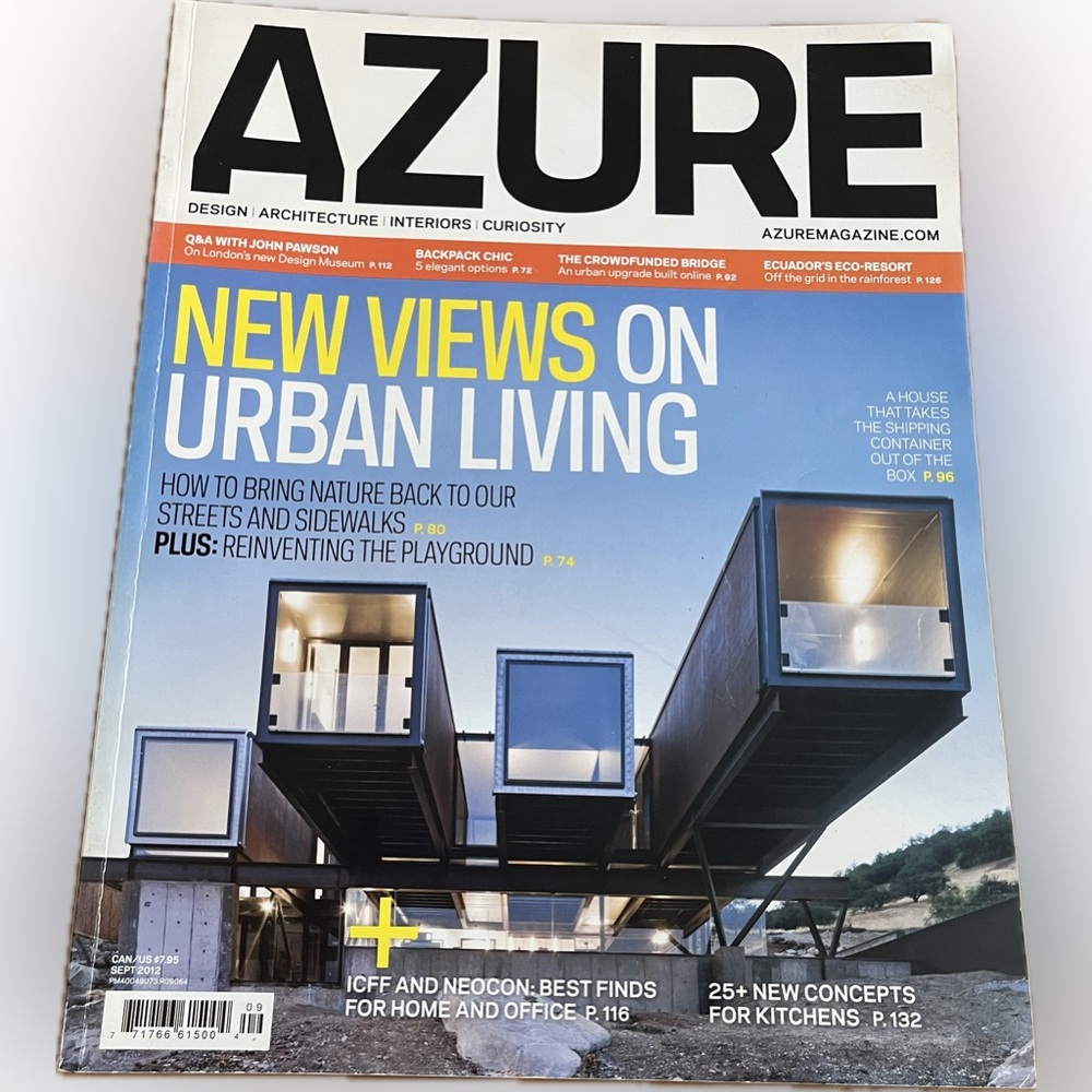 🎈2/$30 - AZURE Sept 2012. Issue 218. “New Views on Urban Living.”